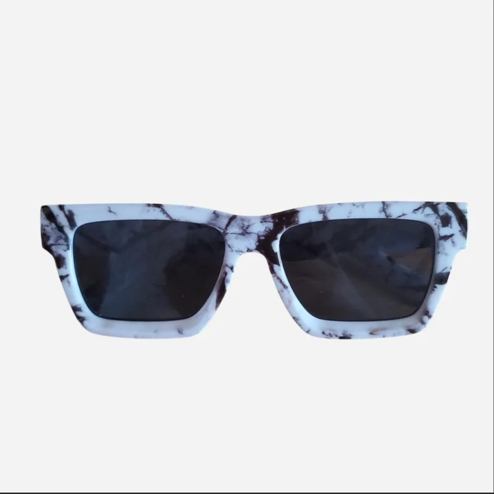 Unbranded Marble Thick frame Square Sunglasses UV 400 Protection Retro NWOT